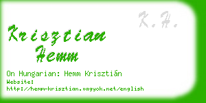krisztian hemm business card